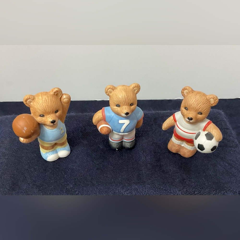 SET OF 3 HOMCO SPORTS BEARS